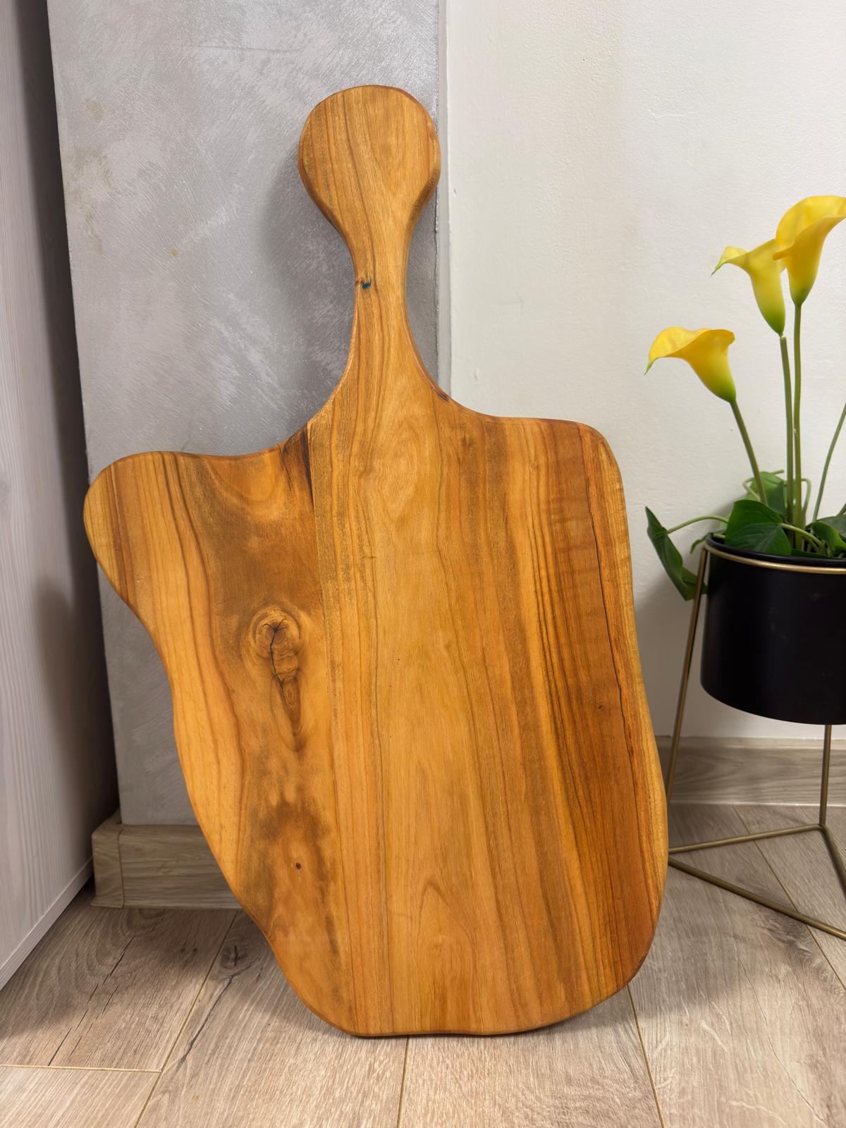 Tocător din lemn masiv de cireș 67x33x2 cm - imagine 2