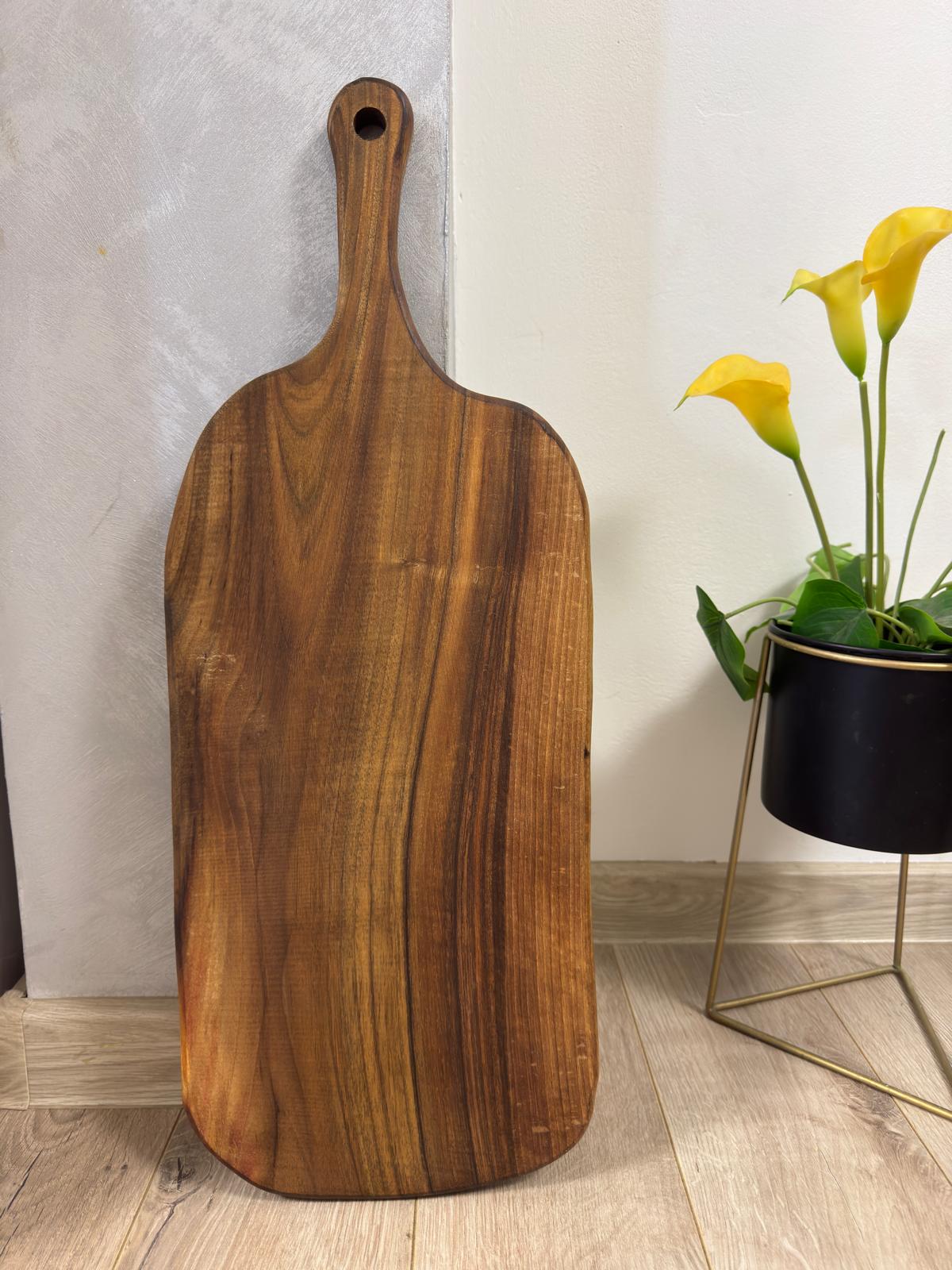 Tocător din lemn masiv de nuc 63x24x2 cm - imagine 2