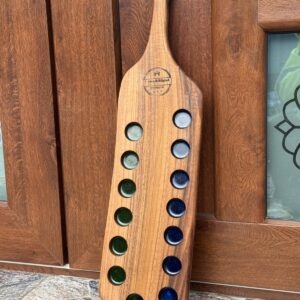 Tavă pentru shot-uri cu rășină epoxidică – 14 gauri – 64x16x2 cm