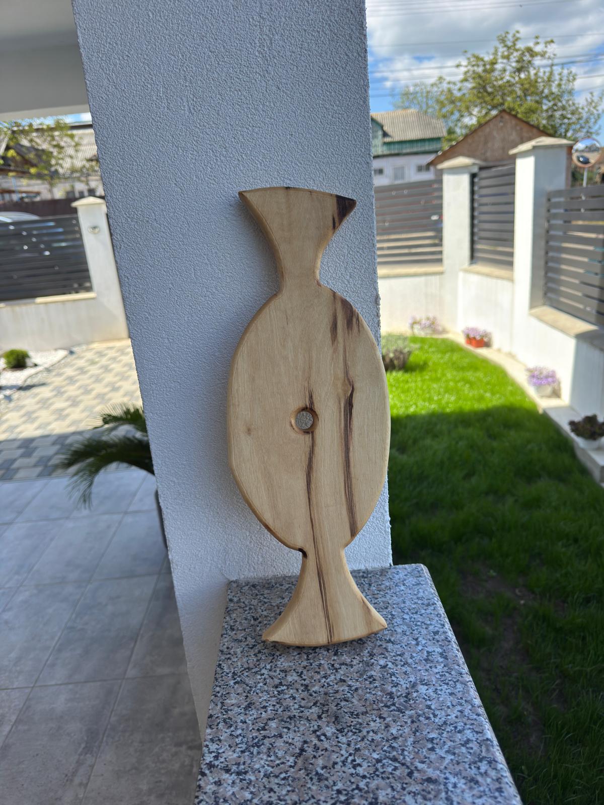 Tavă de Shoturi Handmade din Lemn de Nuc – 6 Shoturi – 45x16 cm - imagine 2