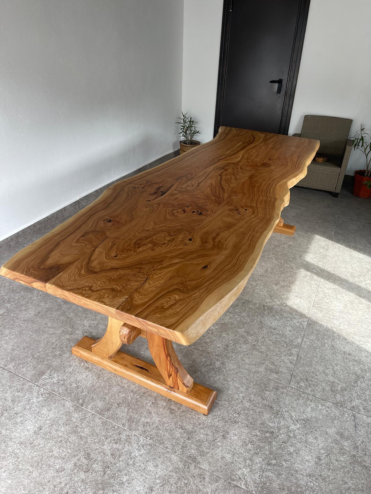 Masă Dining Premium din Frasin Masiv 282x85-100 cm – Handmade în România - imagine 8