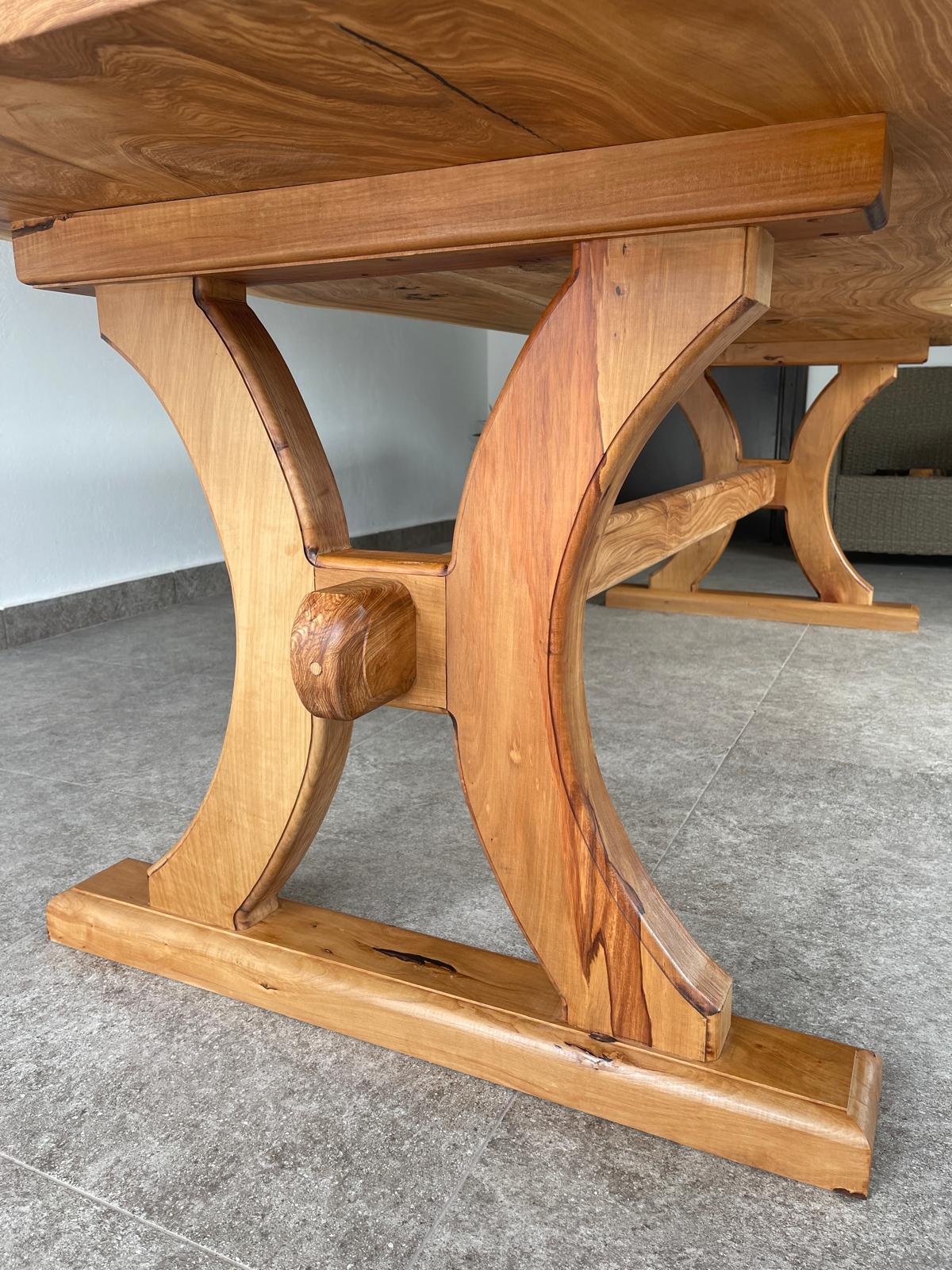 Masă Dining Premium din Frasin Masiv 282x85-100 cm – Handmade în România - imagine 9