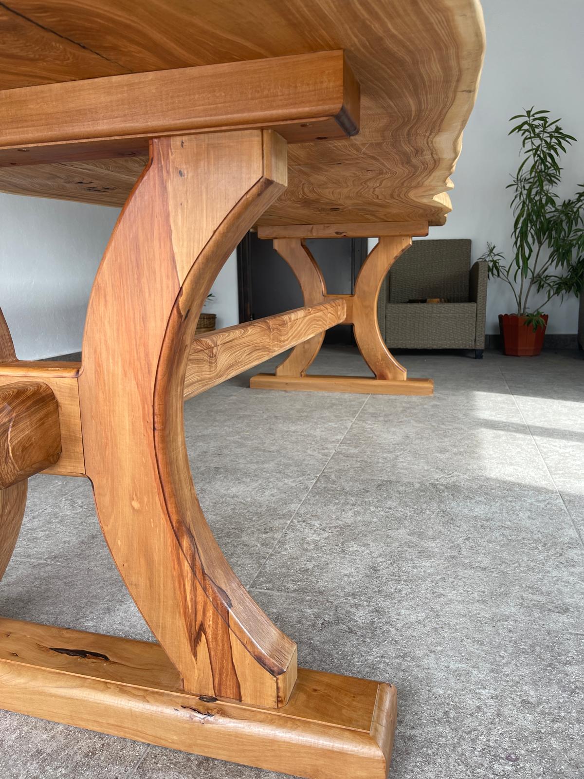 Masă Dining Premium din Frasin Masiv 282x85-100 cm – Handmade în România - imagine 10