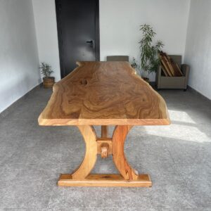 Masă Dining Premium din Frasin Masiv 282x85-100 cm – Handmade în România