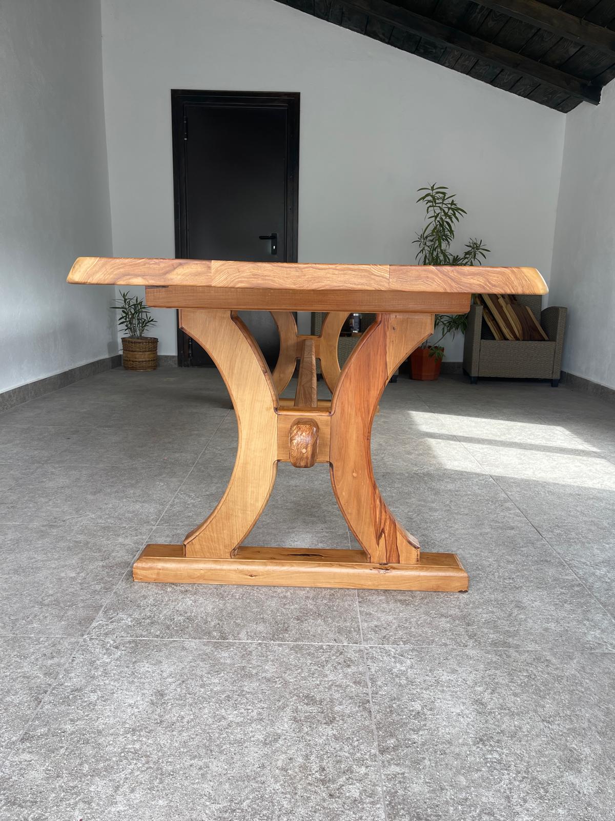 Masă Dining Premium din Frasin Masiv 282x85-100 cm – Handmade în România - imagine 4