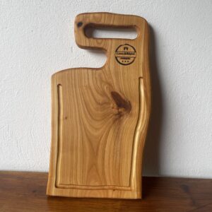 Tocător Premium din Lemn Masiv de Arin 46x24 cm cu Canal pentru Lichide – Handmade în România
