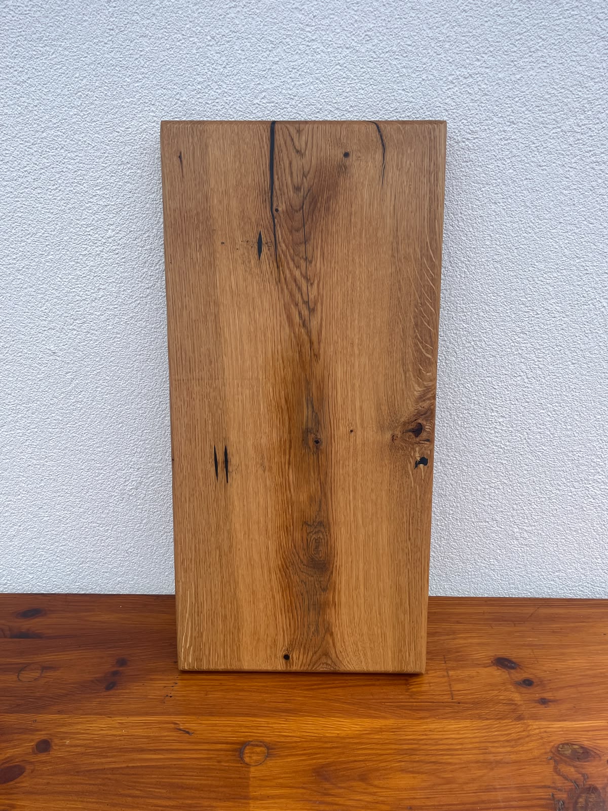Platou din lemn masiv de stejar cu rășină epoxidică Dark Green 55x26x3,5 cm - imagine 3