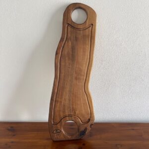 Platou de servire din lemn de nuc cu rășină albastră – 81x22 cm