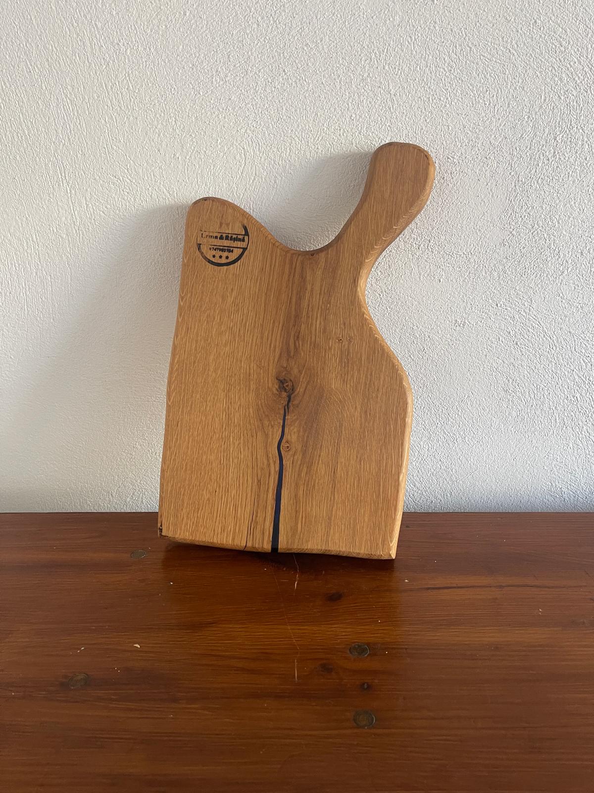 Tocător Stejar cu Rășină Albastră – 35x25 cm