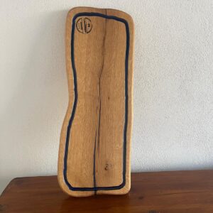 Platou Stejar cu Rășină Albastră – 61x23 cm