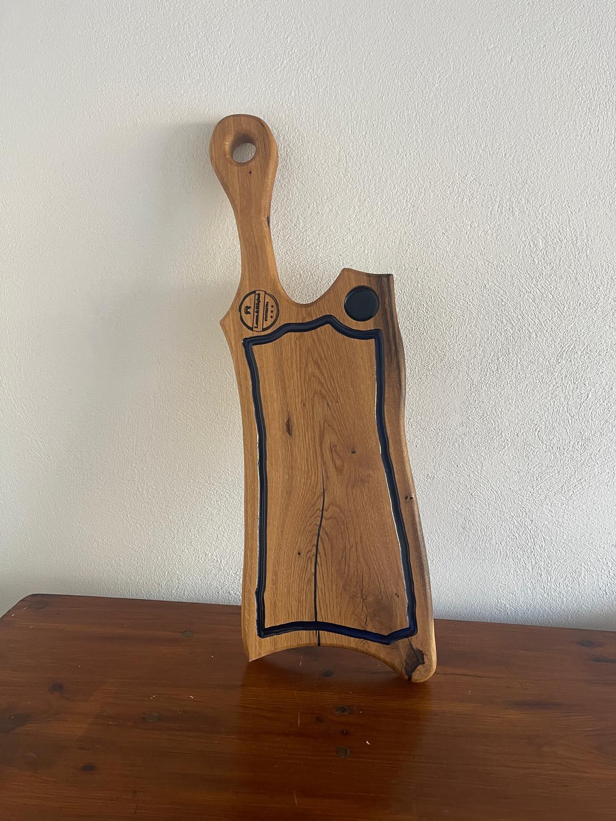 Tocător Stejar cu Rășină Albastră – 70x23 cm - imagine 2