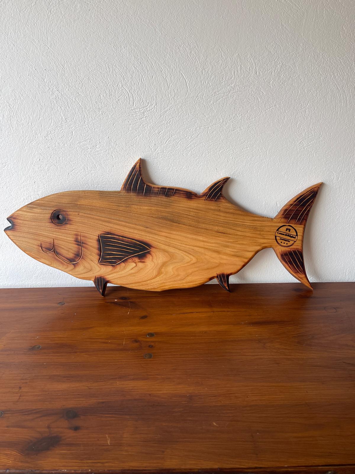 Platou din Lemn de Arin în Formă de Pește – 70x26 cm - imagine 3
