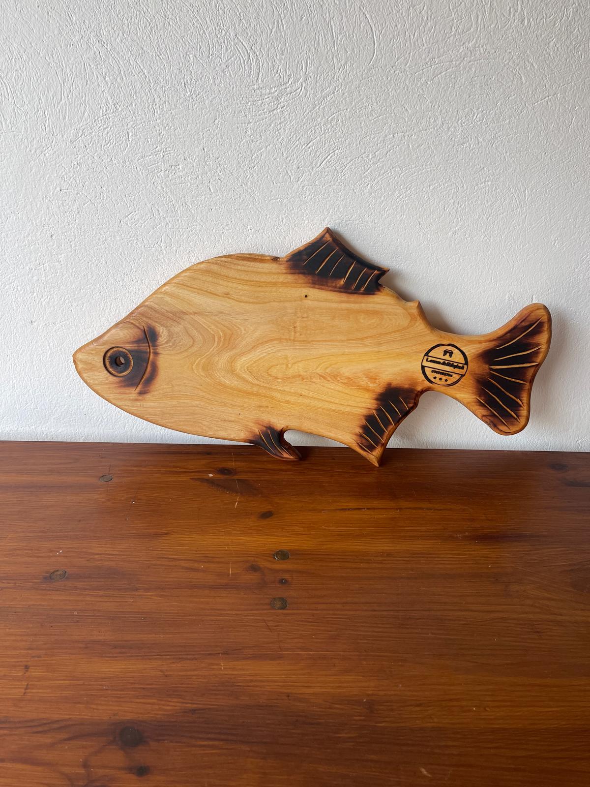 Platou din Lemn de Arin în Formă de Pește – 56x23 cm - imagine 2