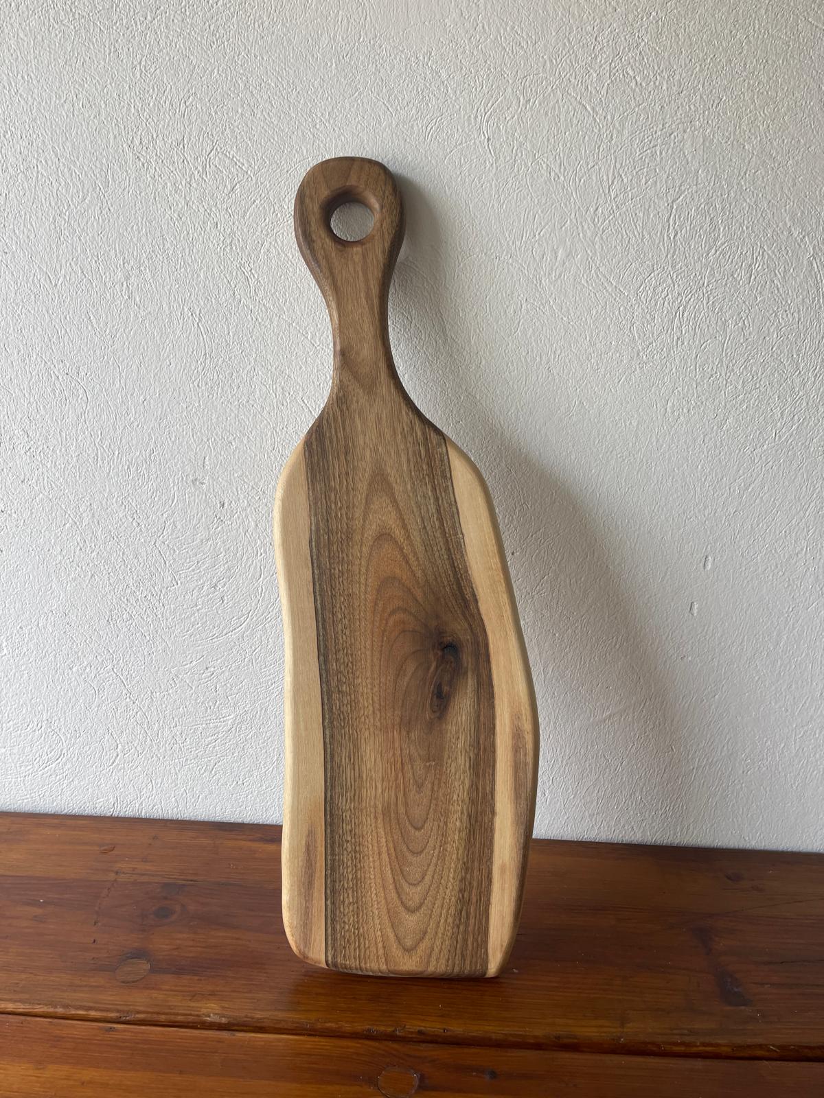 Tocător din Lemn Masiv de Nuc cu Mâner – 60x20 cm - imagine 3