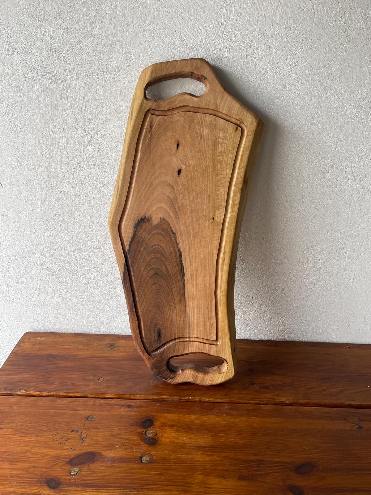 Tocător din Nuc cu Rășină Neagră și 3 Shot-uri – 75x30x3,5 cm - imagine 5